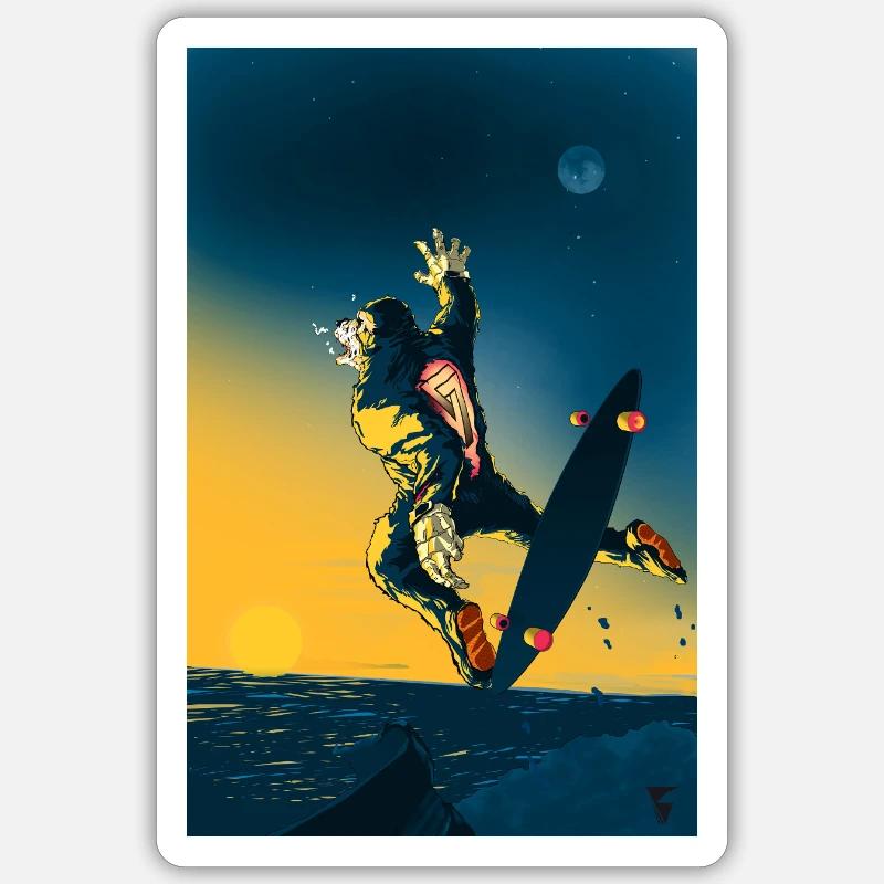 CURSED HILL - Sticker size S (10 x 10 cm) - white matte