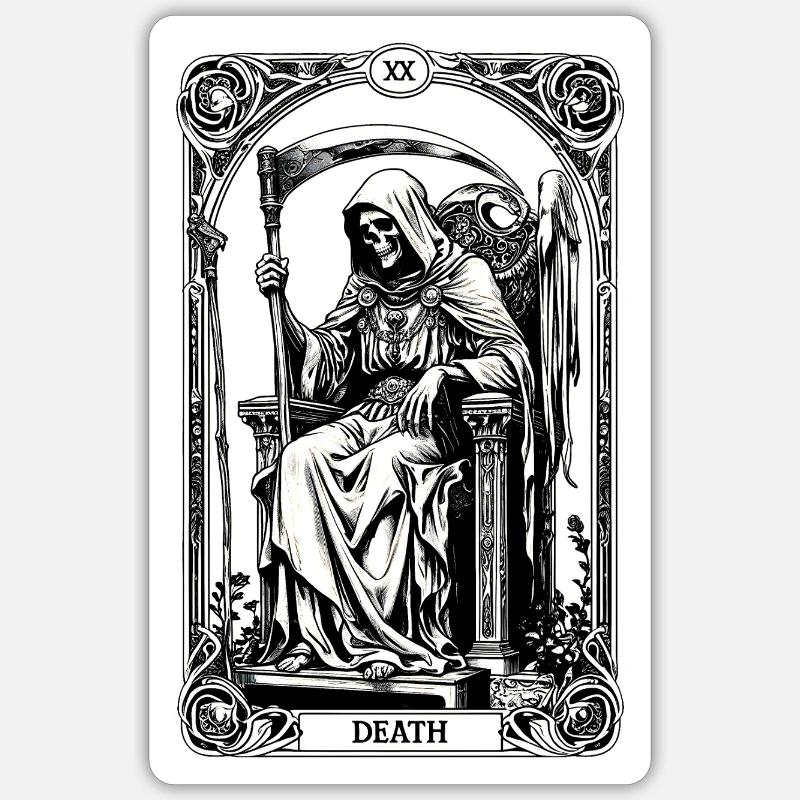 Todes-Tarot Sticker Größe S (10 x 10 cm)