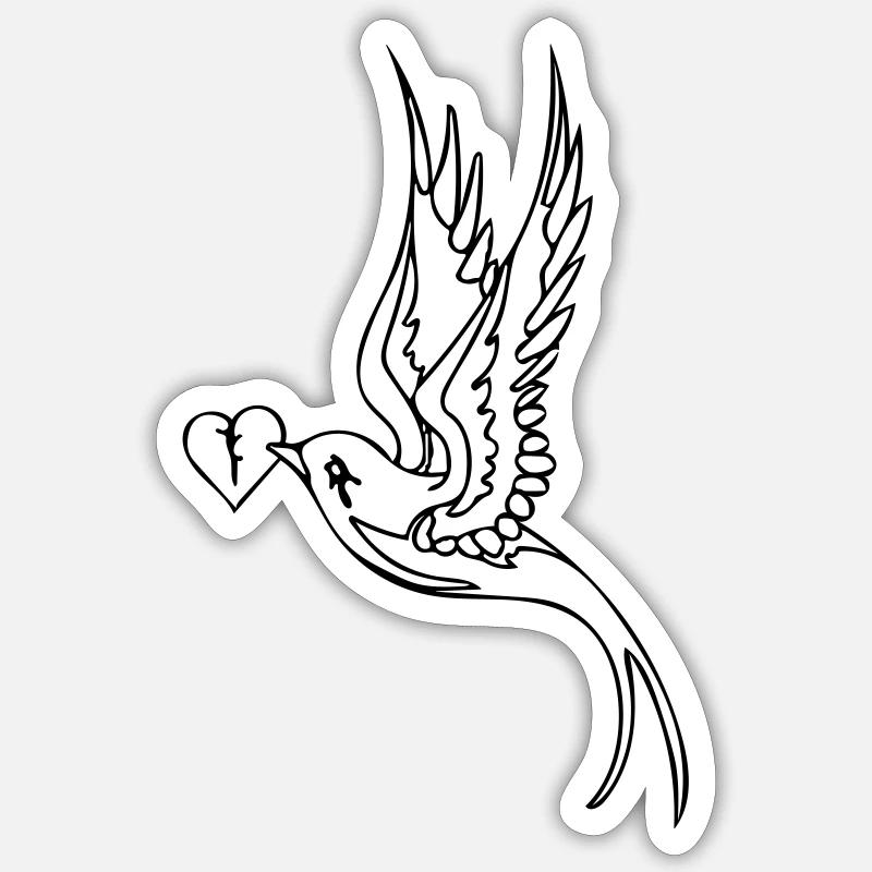 Bird Sticker size S (10 x 10 cm)