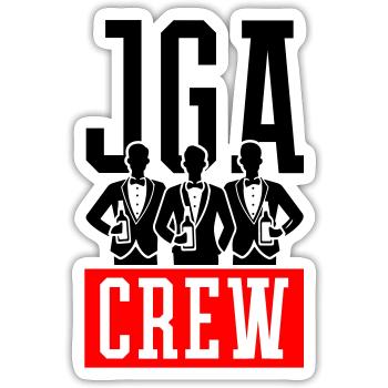 Jga Crew Bräutigam Team - Sticker Größe S (10 x 10 cm) - Mattweiß - Vorne