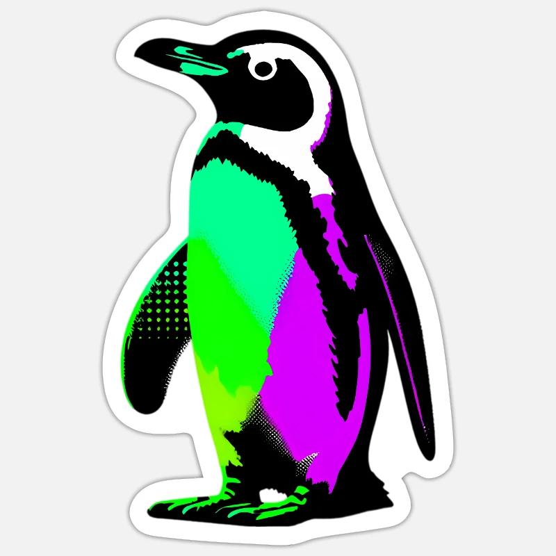 Pinguin - Sticker Größe S (10 x 10 cm) - Mattweiß