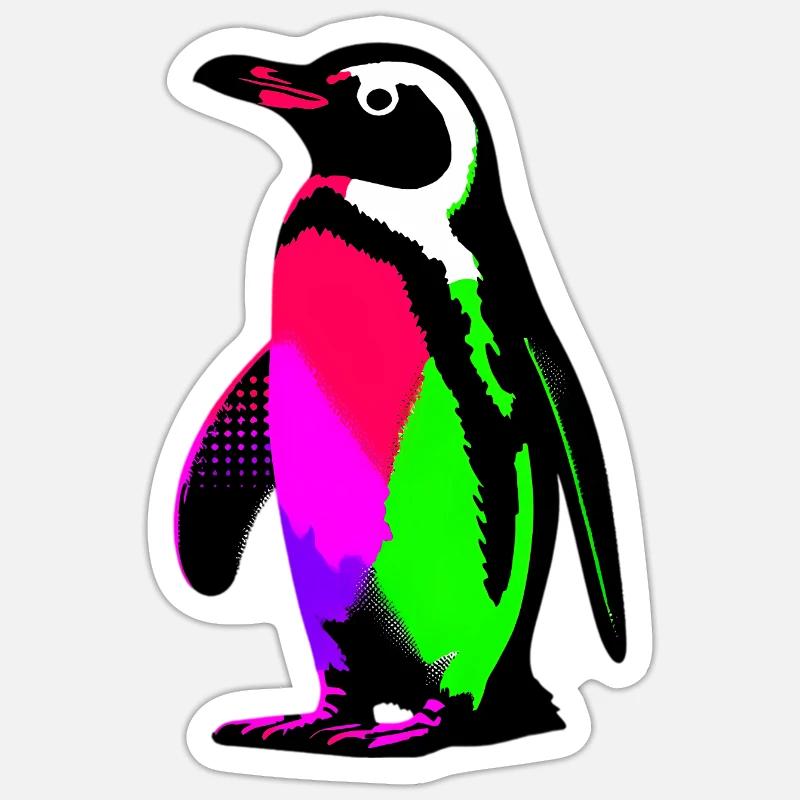Penguin - Sticker size S (10 x 10 cm) - white matte