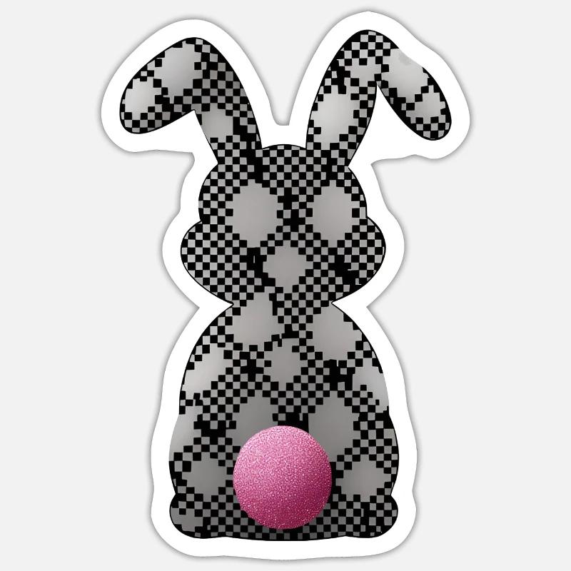 Easter Bunny - Sticker size S (10 x 10 cm) - white matte