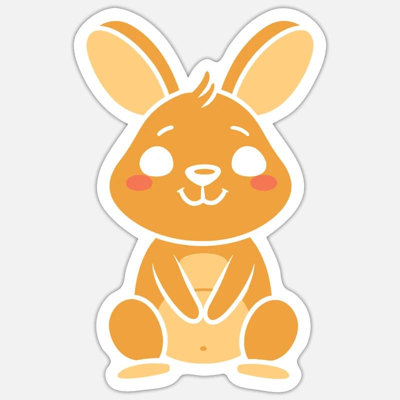 wallaby - Sticker size S (10 x 10 cm) - white matte