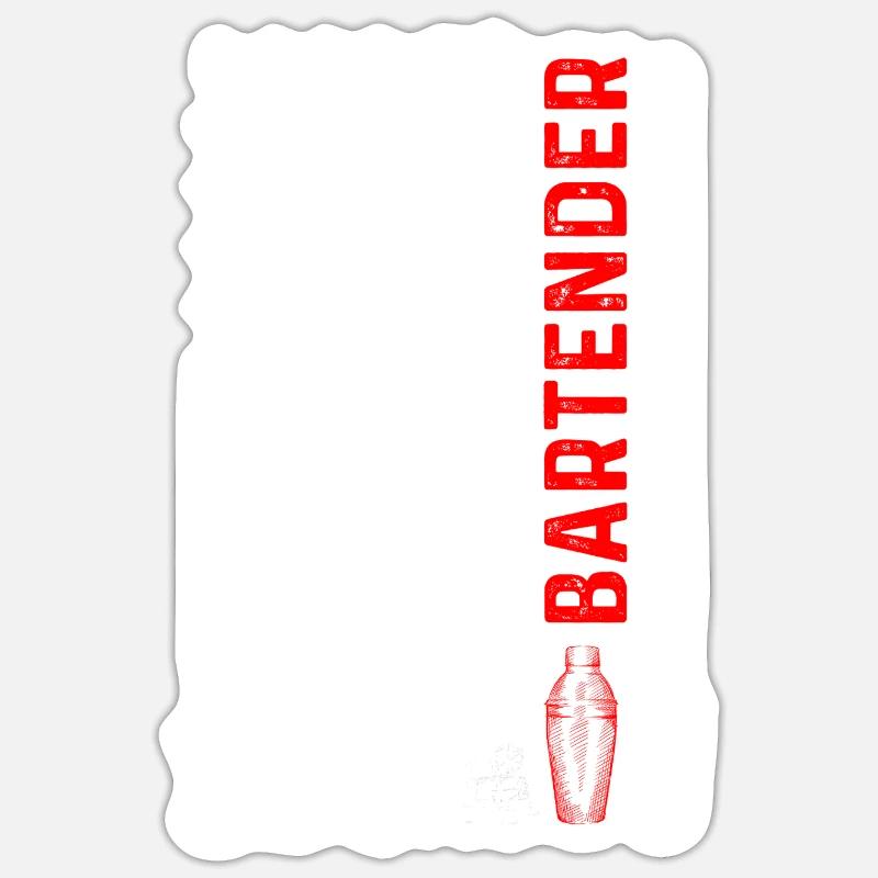 US Flag Bartender - Tapster Bartending Bar Pub Sticker size S (10 x 10 cm)