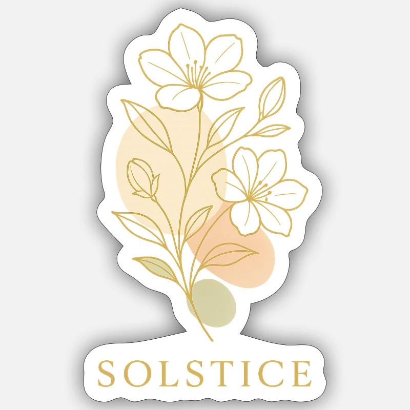 Solstice - Sticker Größe S (10 x 10 cm) - Mattweiß