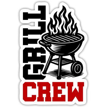 Grill Crew - Sticker size S (10 x 10 cm) - white matte - Front