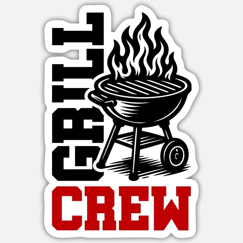Grill Crew - Sticker size S (10 x 10 cm) - white matte