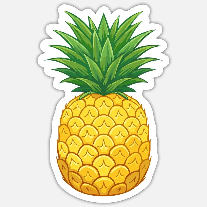 Pineapple - Sticker size S (10 x 10 cm) - white matte