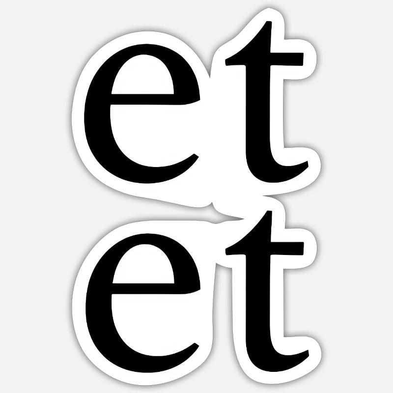 et et (Both) Sticker taille S (10 x 10 cm)