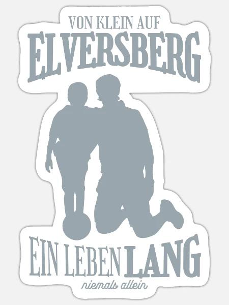 Elversberg Fußball Tradition Geschenk - Sticker Größe S (10 x 10 cm) - Mattweiß