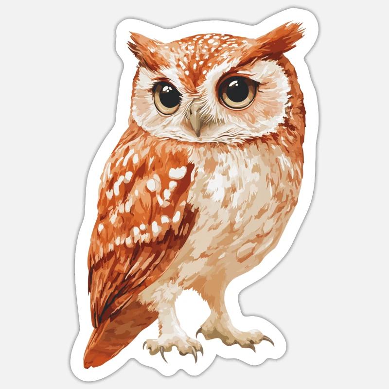 Eule Sticker Größe S (10 x 10 cm)
