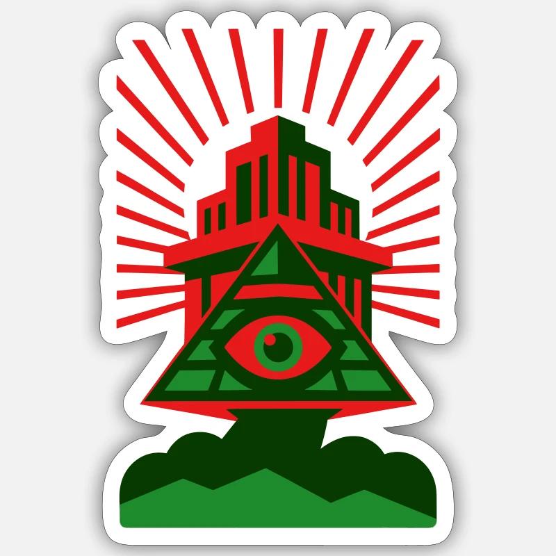 Pyramide Eye Architecture Sticker Größe S (10 x 10 cm)