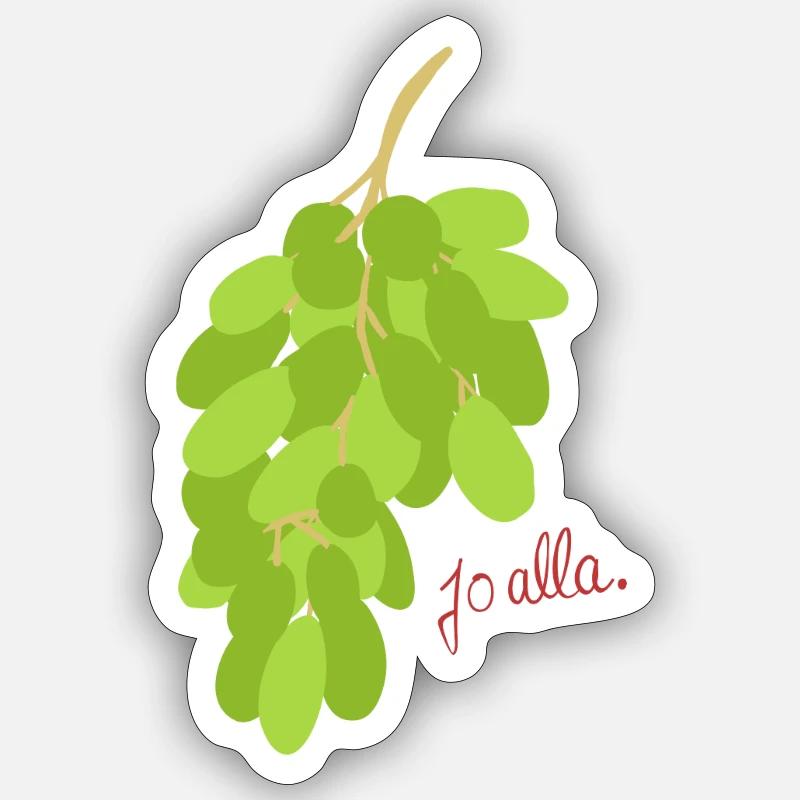 Pfälzer Traube - Sticker Größe S (10 x 10 cm) - Mattweiß