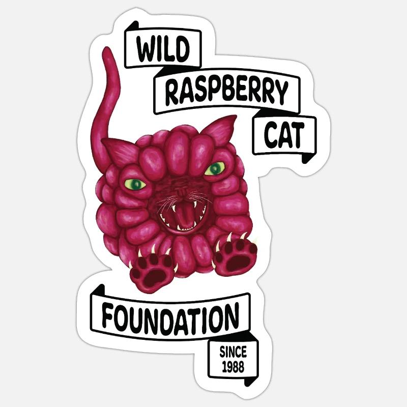 Raspberry die Katze - Sticker Größe S (10 x 10 cm) - Mattweiß