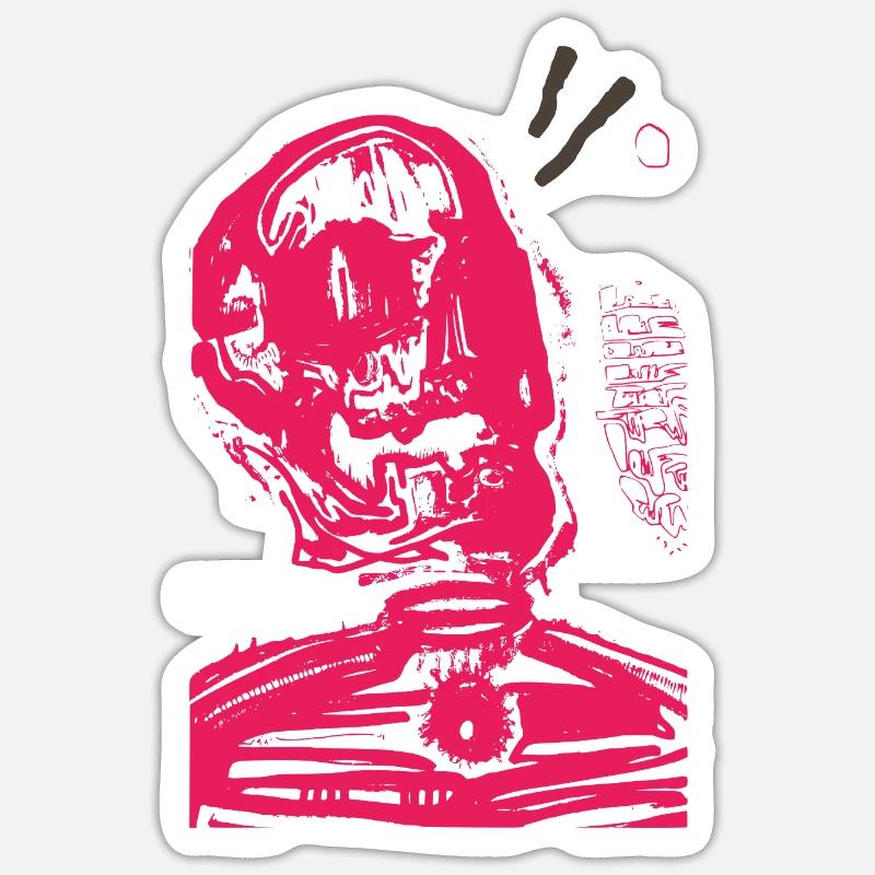 Romantic Skull - Sticker size S (10 x 10 cm) - white matte