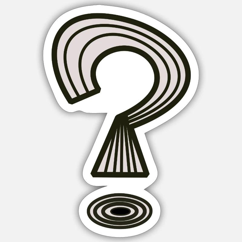 Point d’interrogation de Cean - Sticker taille S (10 x 10 cm) - blanc mat