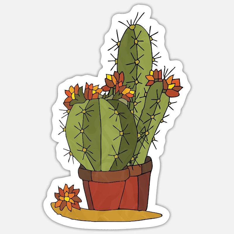 Fleur - Sticker taille S (10 x 10 cm) - blanc mat