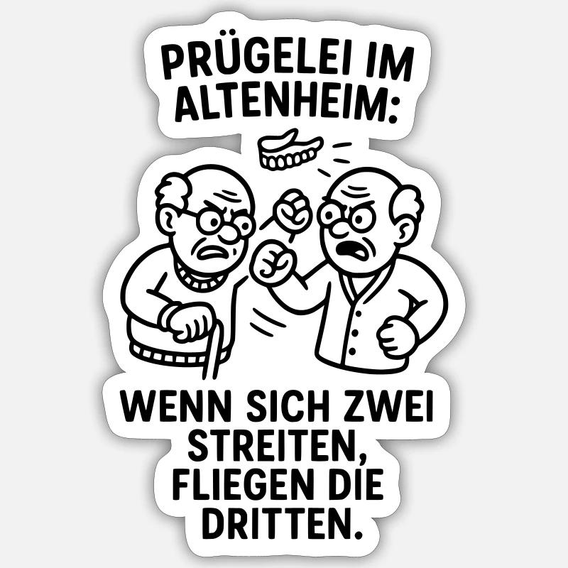 Third Fly Brawl Brawl Quarrel Sticker size S (10 x 10 cm)