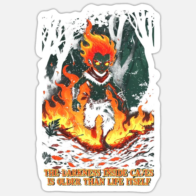 Curupira Creature Mythological Creatures - Sticker size S (10 x 10 cm) - white matte