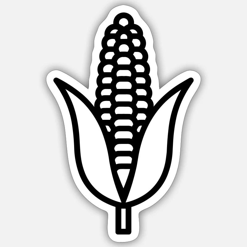 corn on the cob Sticker size S (10 x 10 cm)