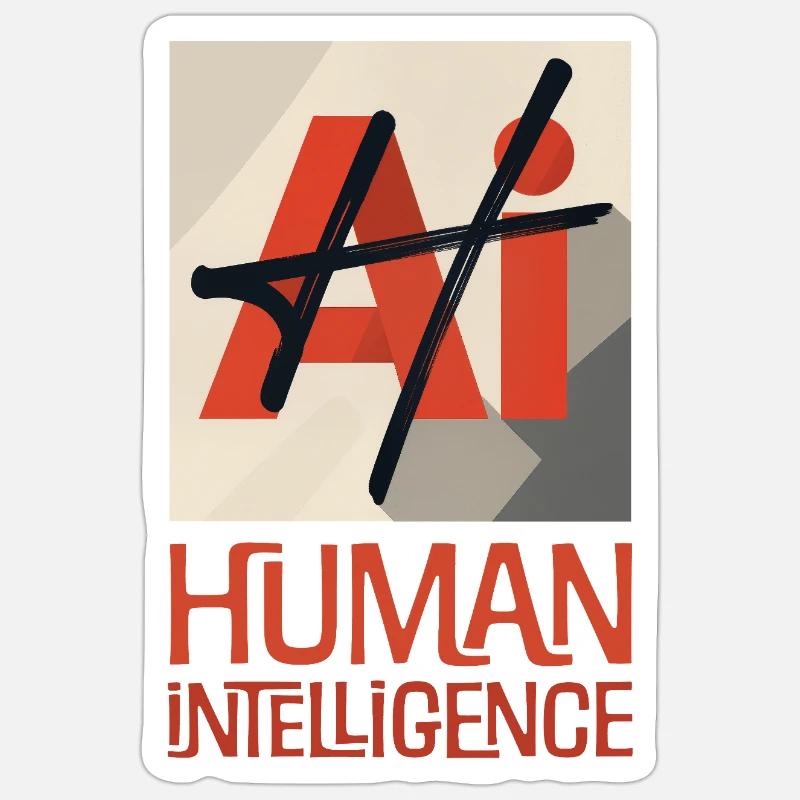 HUMAN INTELLIGENCE #3 - lets' talk - Sticker size S (10 x 10 cm) - white matte