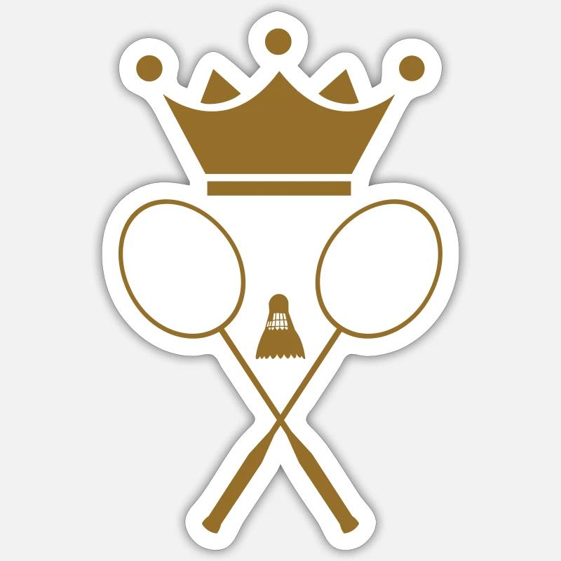 badminton - Sticker size S (10 x 10 cm) - white matte