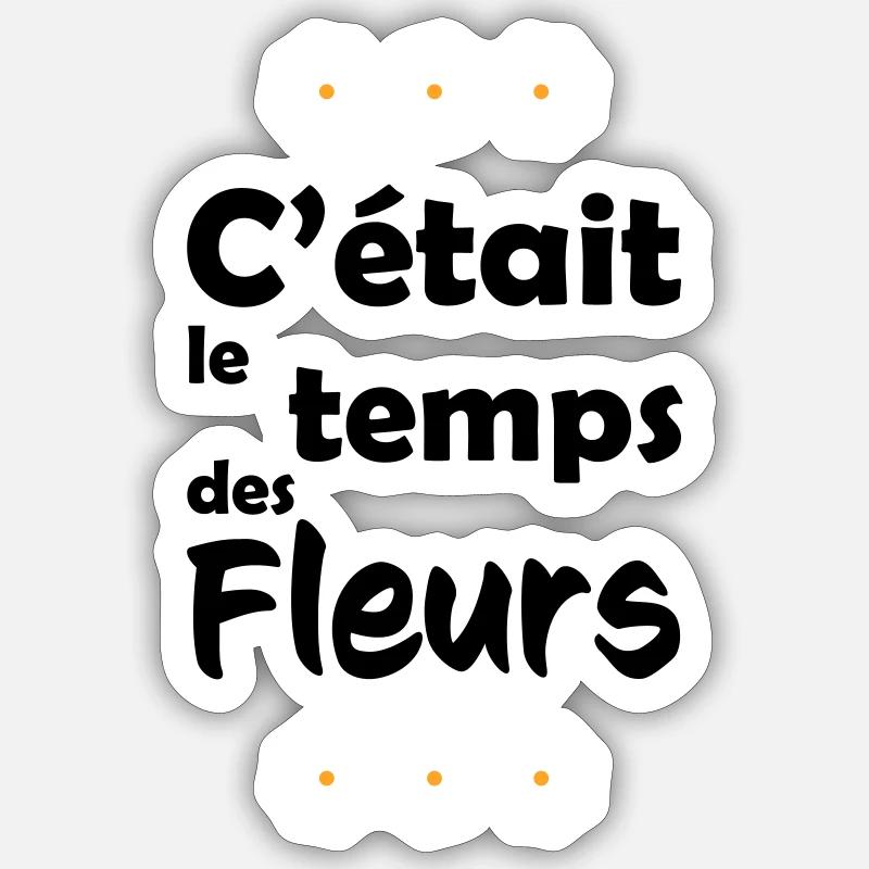 Es war Blumenzeit - Sticker Größe S (10 x 10 cm) - Mattweiß