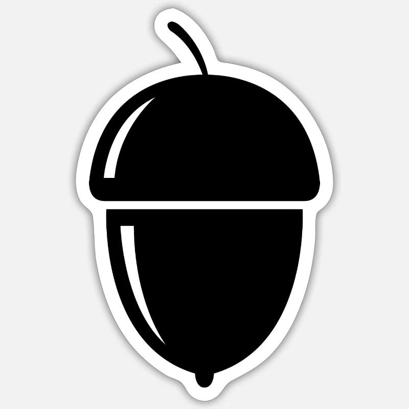 Eiche - Sticker Größe S (10 x 10 cm) - Mattweiß