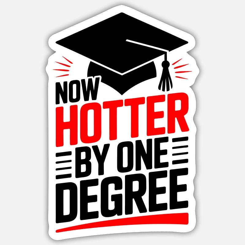 Bachelor Master Doktortitel - Sticker Größe S (10 x 10 cm) - Mattweiß