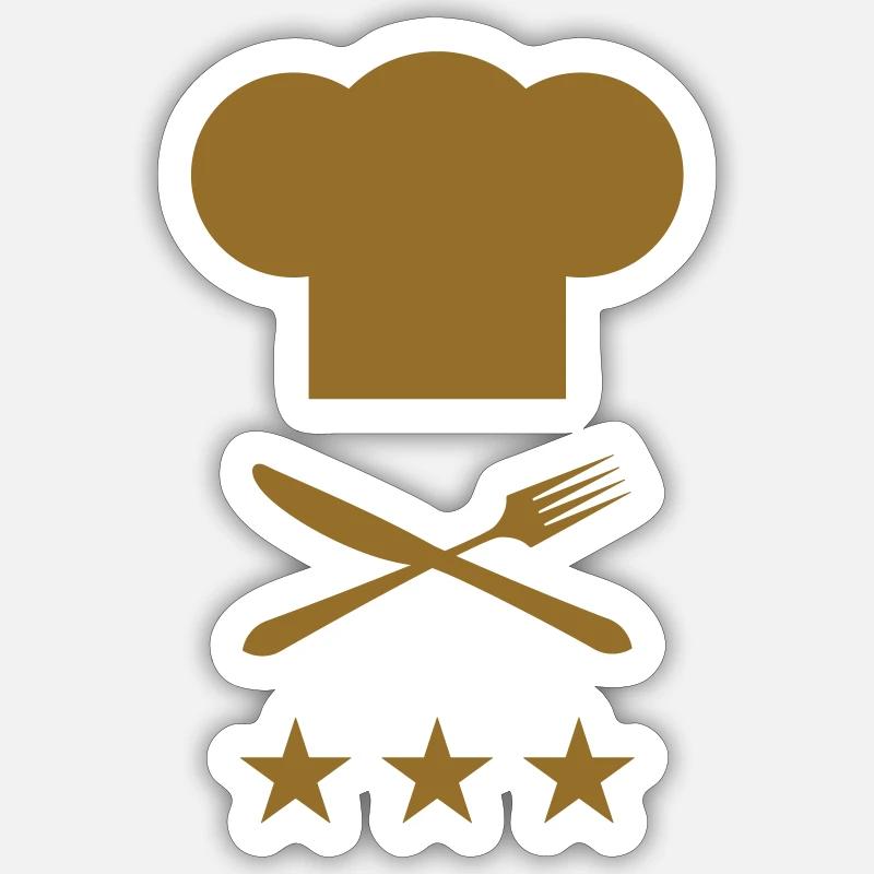 Chef - Kitchen - Cook - Sticker size S (10 x 10 cm) - white matte
