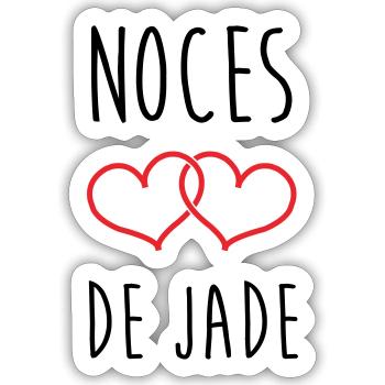 Jade-Hochzeit 26 Jahre Liebe - Sticker Größe S (10 x 10 cm) - Mattweiß - Vorne
