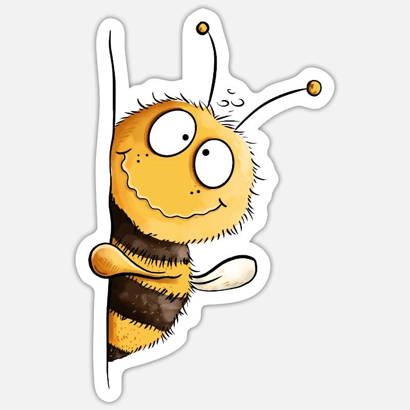 Abeille Espiègle Coucou Sticker taille S (10 x 10 cm)