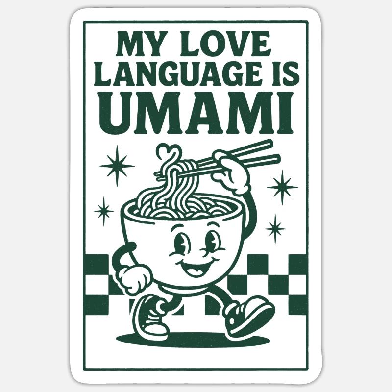 Umami Is Love | Ramen Noodles - Sticker size S (10 x 10 cm) - white matte