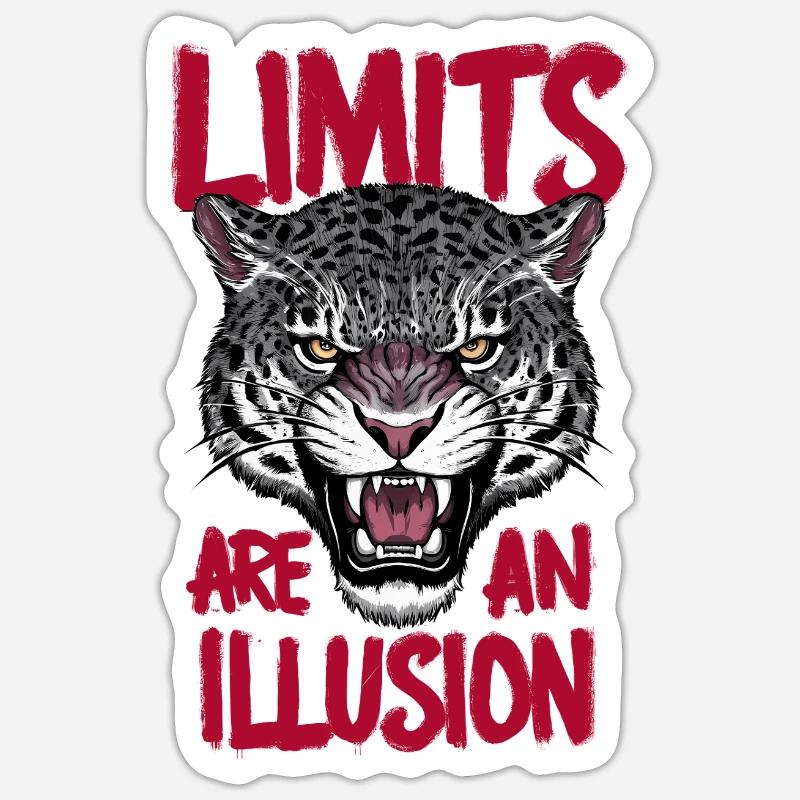 Limits Are an Illusion - Sticker size S (10 x 10 cm) - white matte