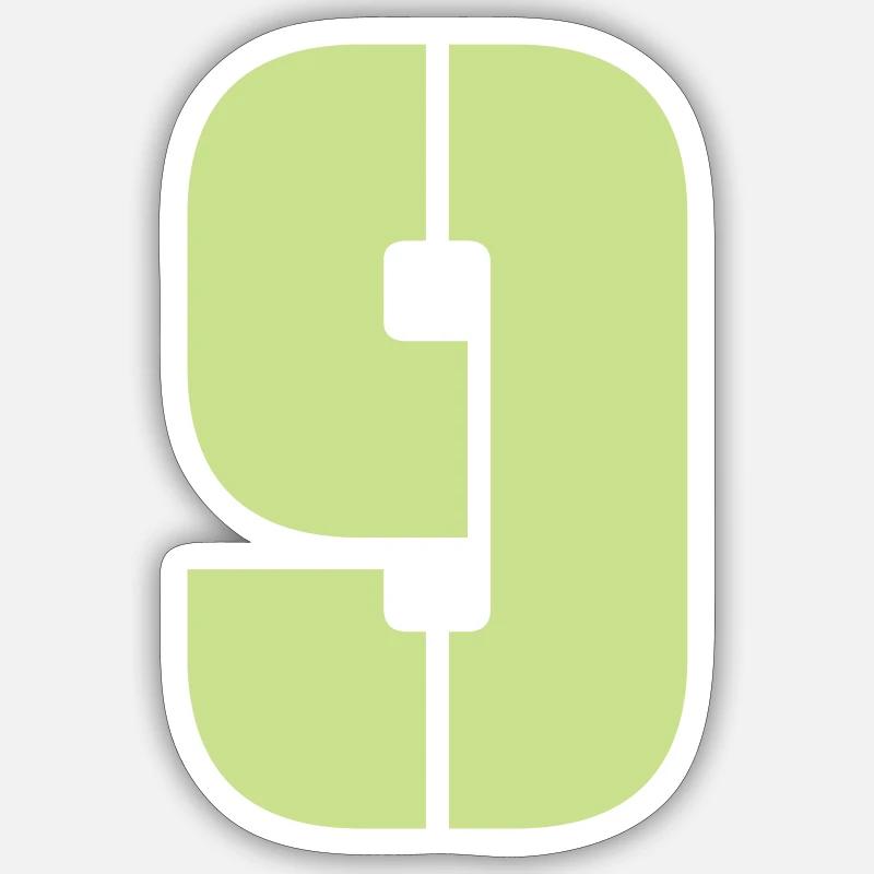9 - Sticker Größe S (10 x 10 cm) - Mattweiß