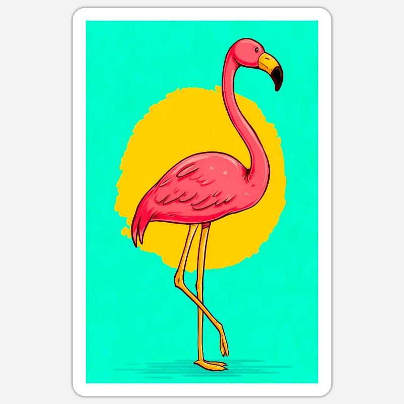 flamingo Sticker size S (10 x 10 cm)