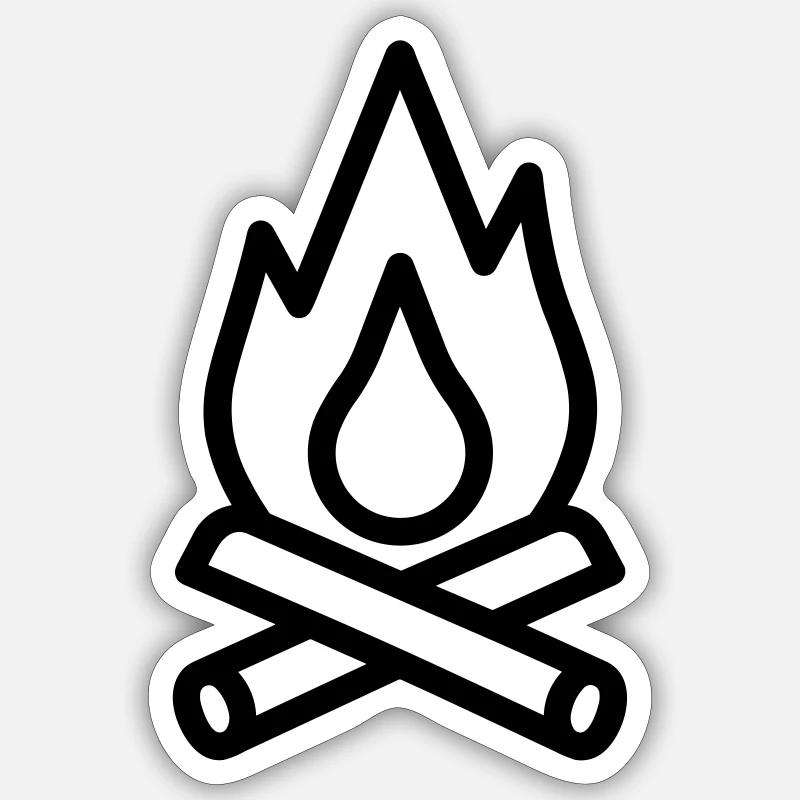 Campfire Sticker size S (10 x 10 cm)
