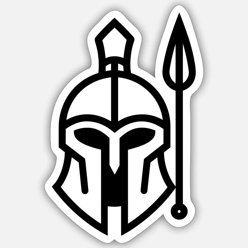 Spartan - Sticker size S (10 x 10 cm) - white matte