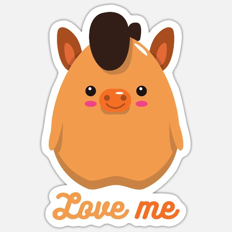 Cheval - Sticker taille S (10 x 10 cm) - blanc mat