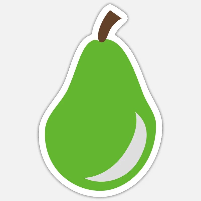 Poire - Fruit - Sticker taille S (10 x 10 cm) - blanc mat