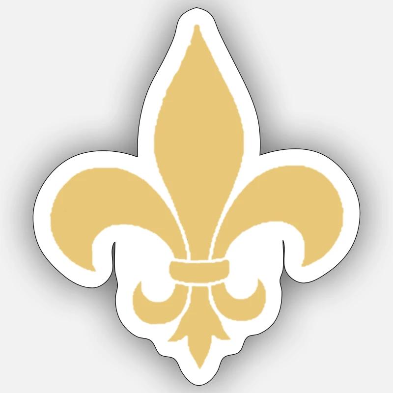Fleur de lis - Sticker size S (10 x 10 cm) - white matte