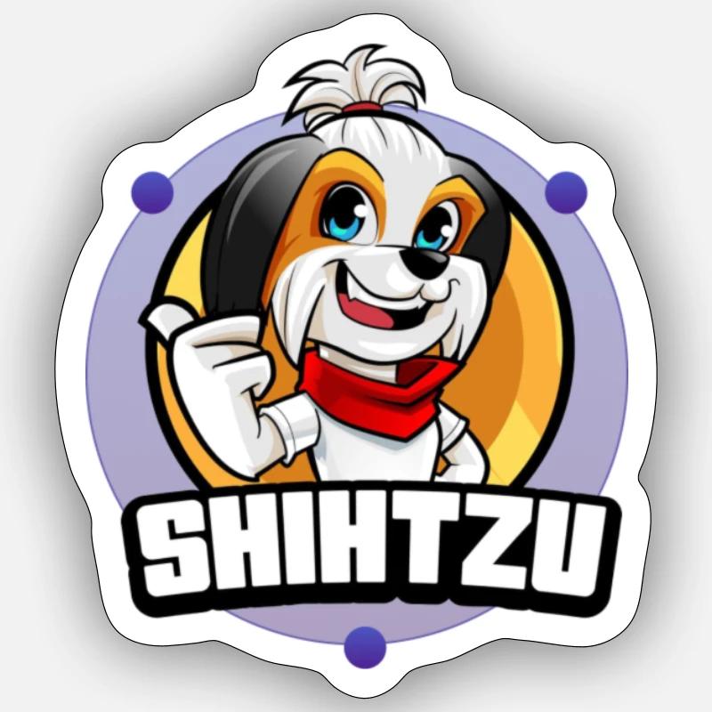 Mème Shihtzu Sticker taille S (10 x 10 cm)