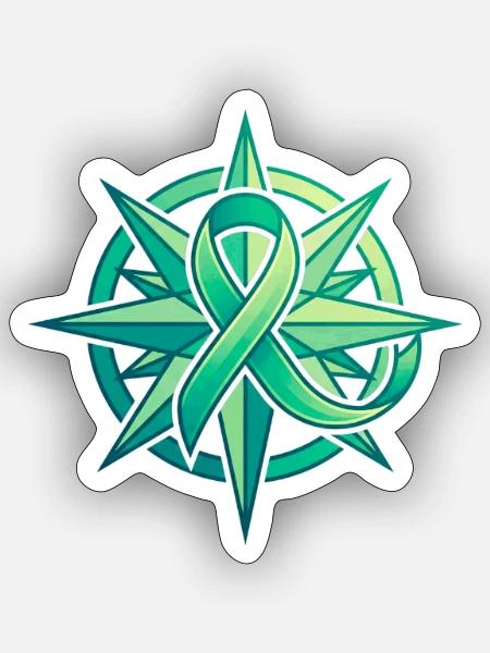 BTSC | Mental Awareness Star - Sticker Größe S (10 x 10 cm) - Mattweiß