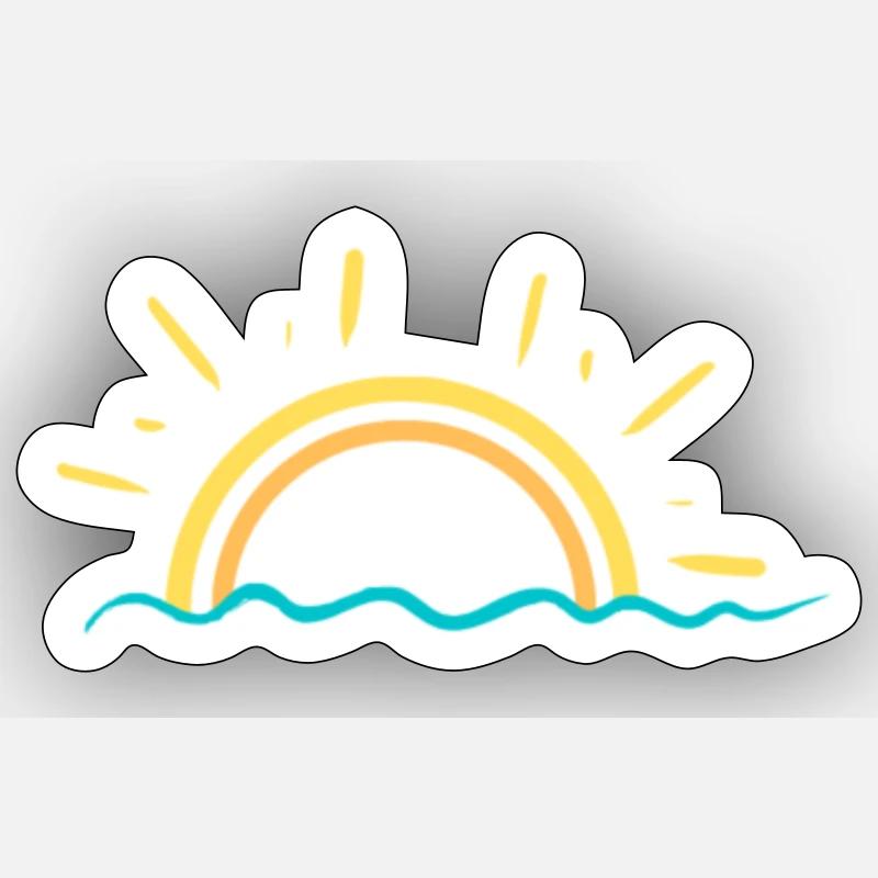 Sunset Sticker taille S (10 x 10 cm)