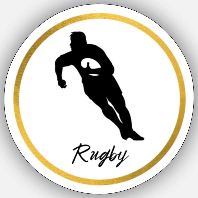 Rugby - Sticker size S (10 x 10 cm) - white matte