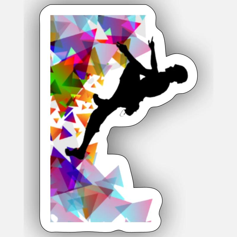 Climbing - Sticker size S (10 x 10 cm) - white matte