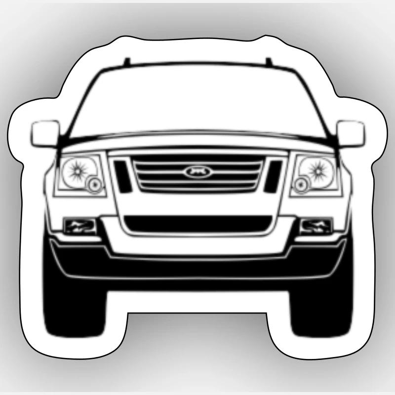 Pick-up - Sticker taille S (10 x 10 cm) - blanc mat