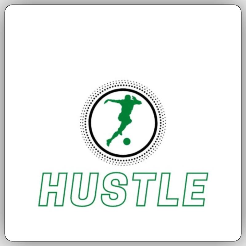 Hustle grün - Sticker Größe S (10 x 10 cm) - Mattweiß