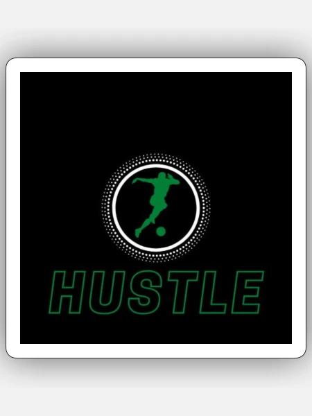 Hustle grün black - Sticker Größe S (10 x 10 cm) - Mattweiß